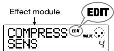 ZOOM MRS8 - Press the [EDIT] key. - 1