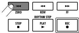 ZOOM MRS8 - To listen to the recorded content, press the ZERO [←] key to return to the beginning of the song (counter zero position), and then press the PLAY [▶] key. - 1