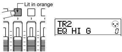 ZOOM MRS8 - Use the cursor left/right keys or the status keys to select the track for which you want to make a setting. - 1