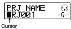 ZOOM MRS8 - Refer to steps 1-3 of "Basic procedure" to bring up the indication "PROJECT NAME" on the display. Then press the [ENTER] key. - 1
