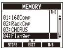 ZOOM MS-50G - To save a patch memory with a new name - 11