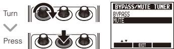 ZOOM MS-50G - | To set the tuner mode - 2