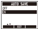 ZOOM MS-50G - | To set the Auto Save function - 5