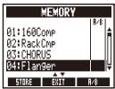 ZOOM MS-50G - To save a patch memory with a new name - 5