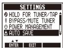 ZOOM MS-50G - | To set the Auto Save function - 2