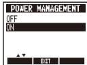ZOOM MS-50G - To set the Power Management function - 6