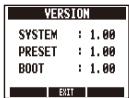 ZOOM MS-50G - | To view the firmware versions - 7