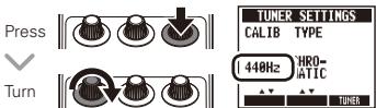 ZOOM MS-50G - | To change the tuner's standard pitch - 1