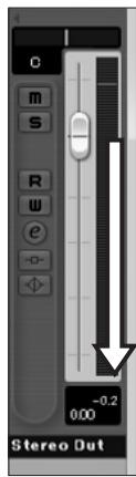 ZOOM R16AI - Lower the master channel fader - 1
