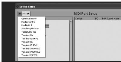ZOOM R16AI - Control surface settings - 2