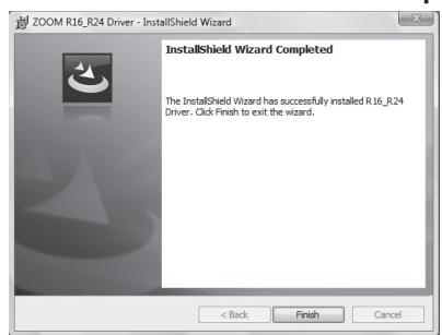 ZOOM R24AI - InstallShield Wizard was completed - 1