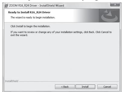 ZOOM R24AI - Ready to install the program - 1