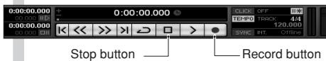 ZOOM R24AI - Click the Record button on the Transport Panel to start recording. - 1