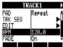 ZOOM R8 - Select BPM and change the setting. - 1
