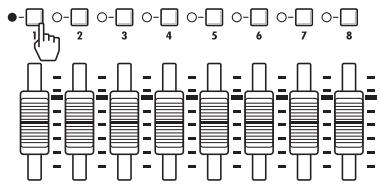 ZOOM R8 - Press the status key for the recording destination track until it lights red. - 1