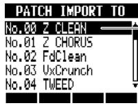 ZOOM R8 - Select the destination patch. - 1