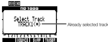 ZOOM R8 - Select the second track to swap. - 1