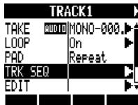 ZOOM R8 - Select TRK SEQ. - 1