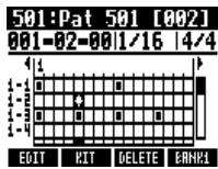 ZOOM R8 - Move the cursor to the position where you want to input or delete notes. - 1