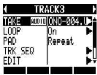 ZOOM R8 - Select the track to be looped. - 1