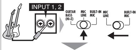 ZOOM R8 - Connecting low impedance instruments - 1