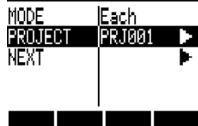 ZOOM R8 - Select PROJECT. - 1