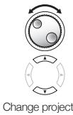 ZOOM R8 - Selecting a project PROJECT > SELECT - 5