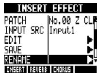 ZOOM R8 - Select RENAME. - 1