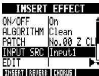 ZOOM R8 - Select INPUT SRC and then set the connected input. - 1