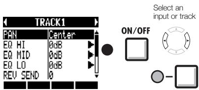 ZOOM R8 - Select an input or track. - 1