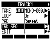 ZOOM R8 - Select TRK SEQ. - 1