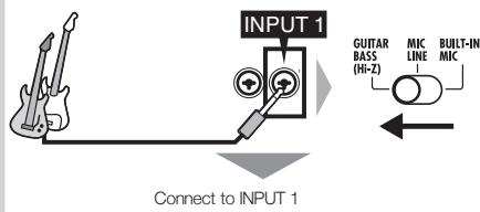 ZOOM R8 - Connecting passive-type guitars - 1