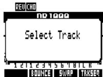 ZOOM R8 - Select the first track to swap. - 1