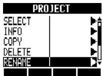 ZOOM R8 - Changing a project name - 2