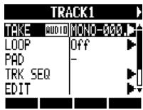 ZOOM R8 - Select the track to loop. - 1