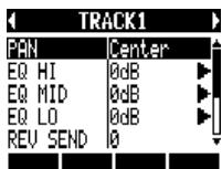 ZOOM R8 - Select a menu item and its setting. - 1