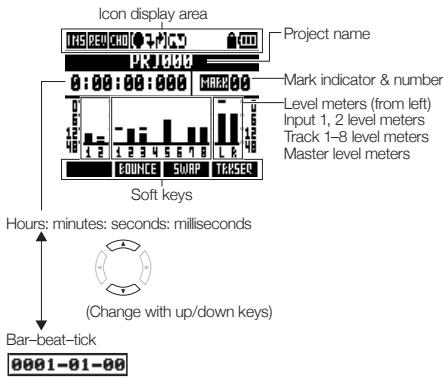 ZOOM R8 - Display and screen information - 1