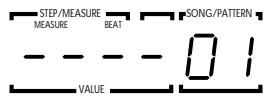 ZOOM RT234 - STEP1 In pattern mode, select an empty user pattern (01 - 99). - 2