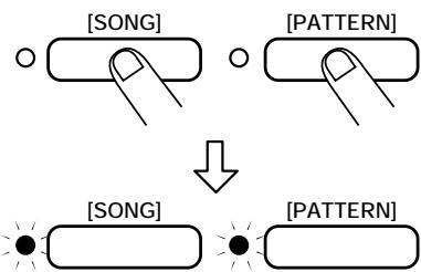 ZOOM RT234 - Press the [SONG] key and [PATTERN] key together. - 1