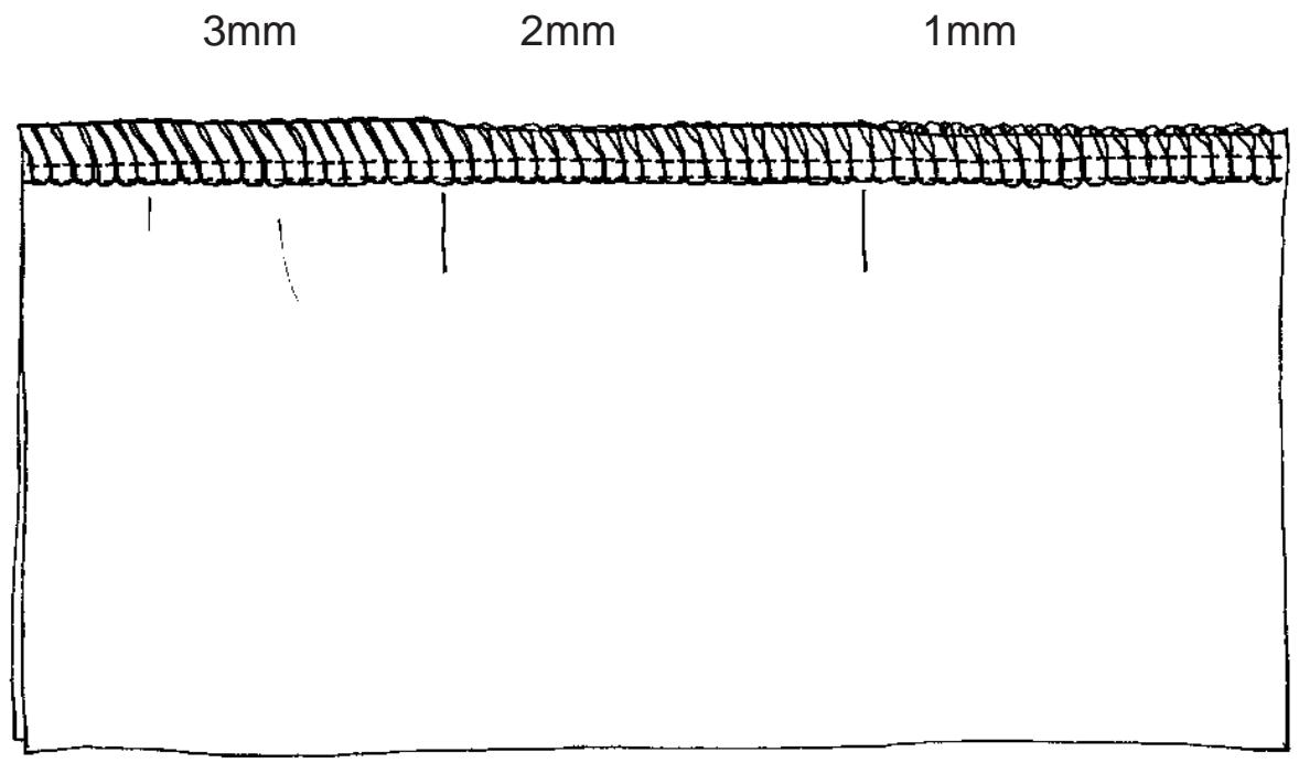 BERNINA 1150MDA - Cutting Width Adjustment Sample - 1