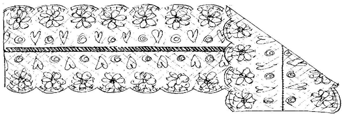 BERNINA 1150MDA - Blindstitch Foot - Joining Lace to Lace Sample - 1