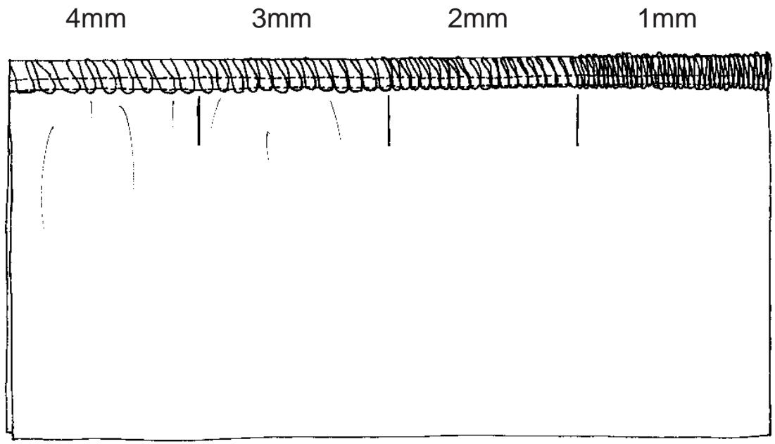 BERNINA 1300MDC - Stitch Length Adjustment Sample - 1