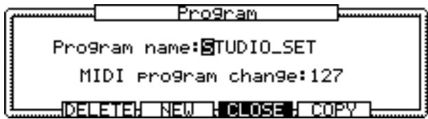 AKAI MPC2000 - Renaming Programs - 1