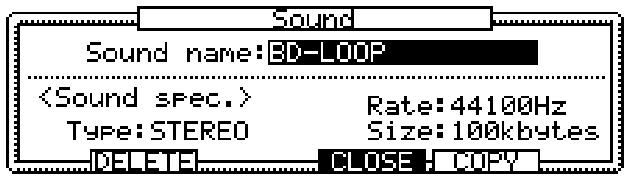 AKAI MPC2000 - Renaming or Displaying the Specification of the Sound - 1