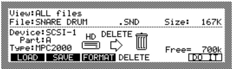 AKAI MPC2000 - Deleting a File from the Disk - 1