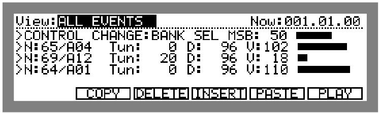AKAI MPC2000 - Step Editing Screen - 1