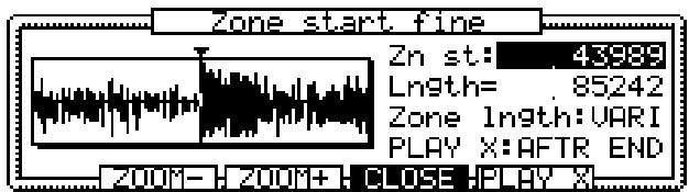 AKAI MPC2000 - Finely Adjusting the Start Point of a Zone - 1