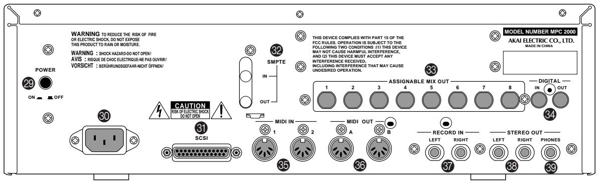 AKAI MPC2000 - Rear Panel - 1