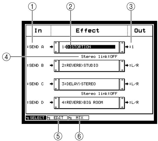 AKAI MPC4000 - Press the [EFFECT] key, and then press the [F1] key (SELECT). - 1