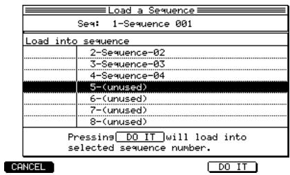 AKAI MPC4000 - If loading an ALL (all sequences + songs) file - 2